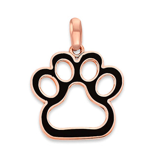 Paw Pendant Necklace in Solid Gold for Animal Lovers