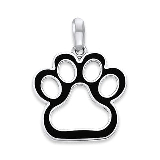 Paw Pendant Necklace in Sterling Silver for Animal Lovers