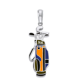 Golf Clubs Pendant Necklace in Sterling Silver, For Golfers