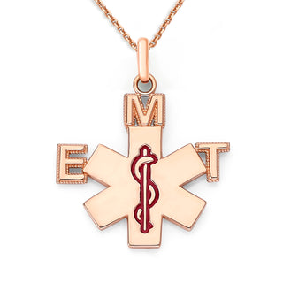 EMT Pendant Necklace in Solid Gold