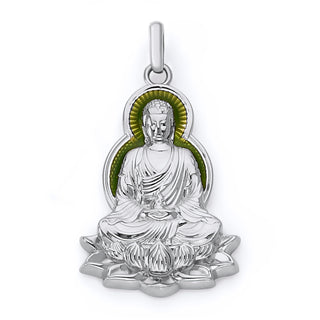 Buddha Pendant Necklace in Solid Gold