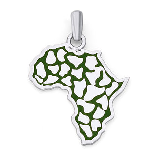 Africa Pendant Necklace in Sterling Silver