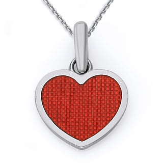 Red Heart Pendant Necklace in Solid Gold