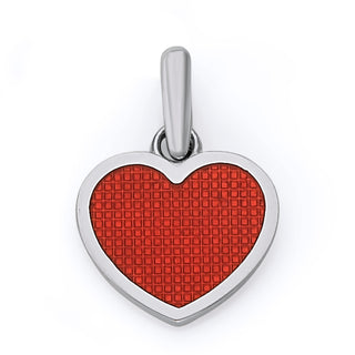 Red Heart Pendant Necklace in Sterling Silver