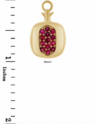 Pome Pomegranate Ruby Pendant Necklace in Sterling Silver (Available in 3 Sizes)